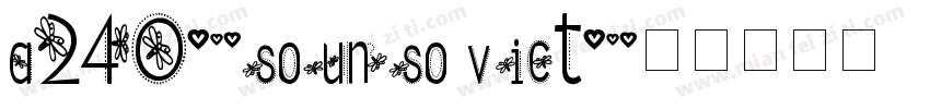 a240-sounso vict字体转换
